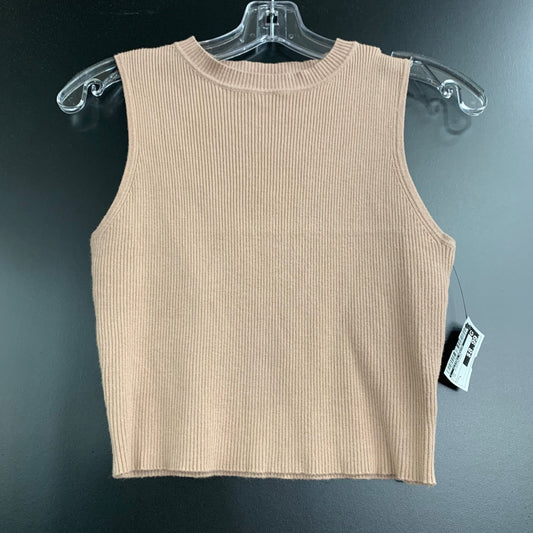 Top Sleeveless By Clothes Mentor In Tan, Size: L