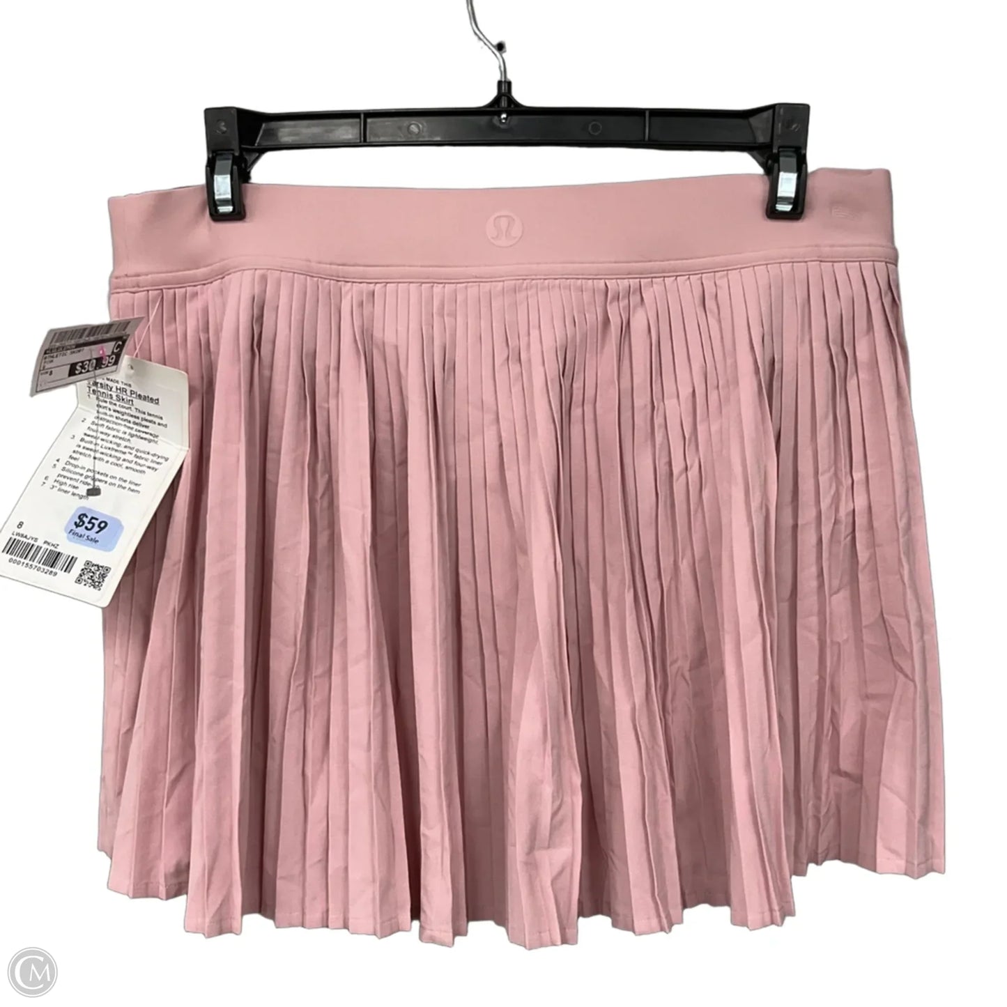 Athletic Skort By Lululemon In Pink, Size: 8