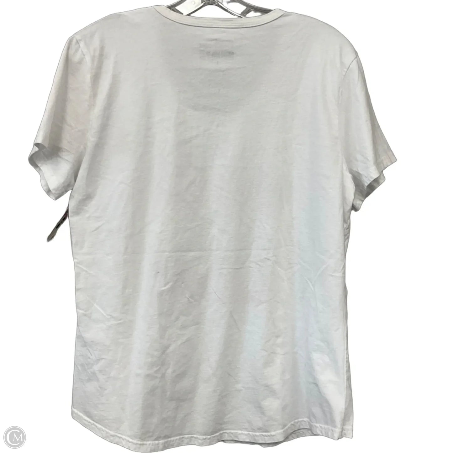 Top Short Sleeve Basic By Cmf In Blue Red & White, Size: L