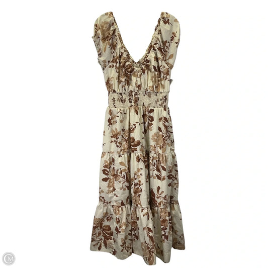 Dress Casual Maxi By Abercrombie And Fitch In Floral Print, Size: L