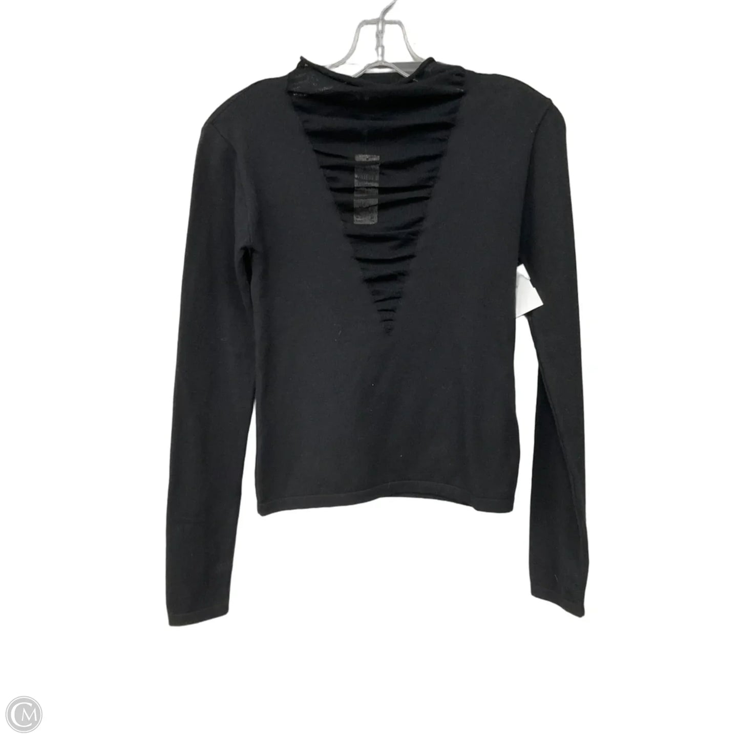 Top Long Sleeve By Anthropologie In Black, Size: S
