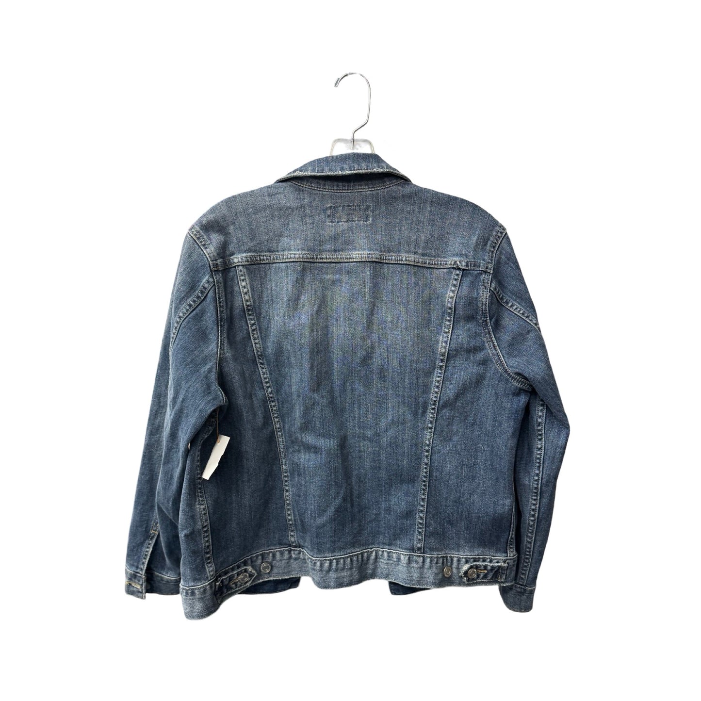 Jacket Denim By Lucky Brand In Blue Denim, Size: L