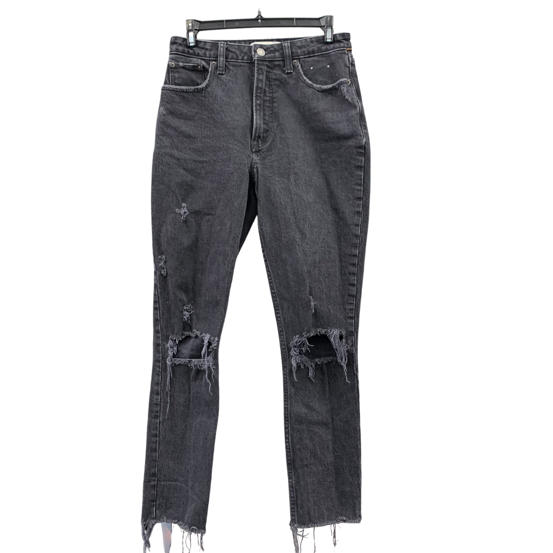 Jeans Skinny By Abercrombie And Fitch In Black Denim, Size: 2