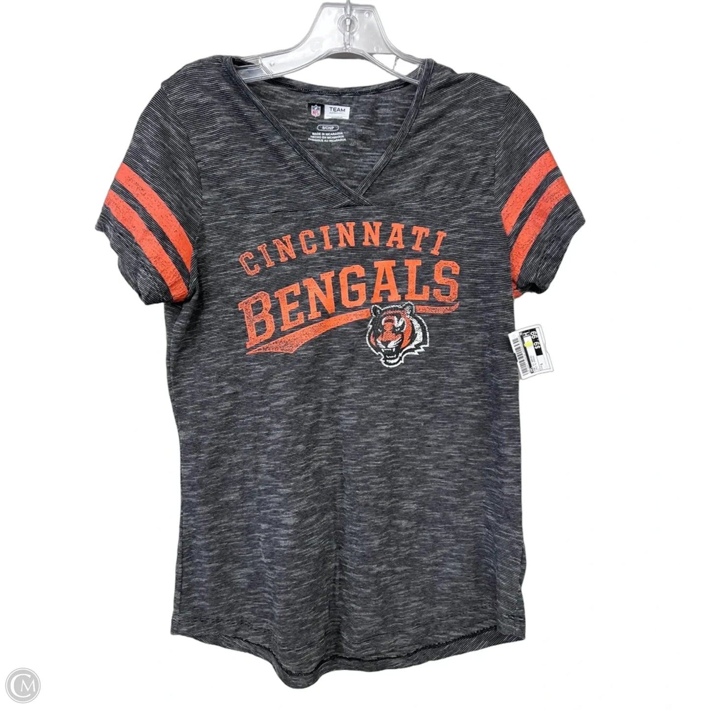 Top Short Sleeve Basic By Nfl In Grey & Orange, Size: S
