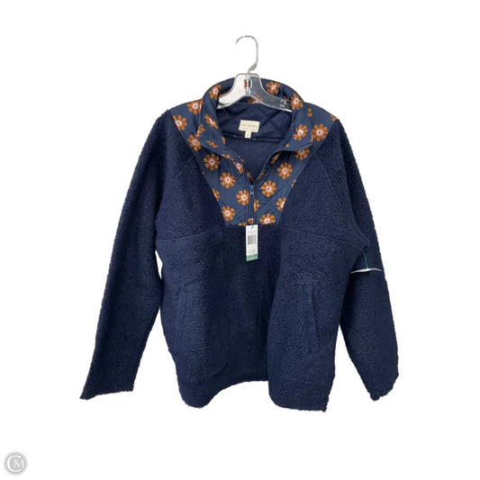 Sweatshirt Collar By Vera Bradley In Navy, Size: L