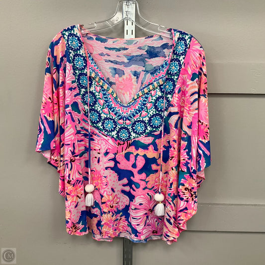 Top Short Sleeve Designer By Lilly Pulitzer In Multi-colored, Size: Xxs
