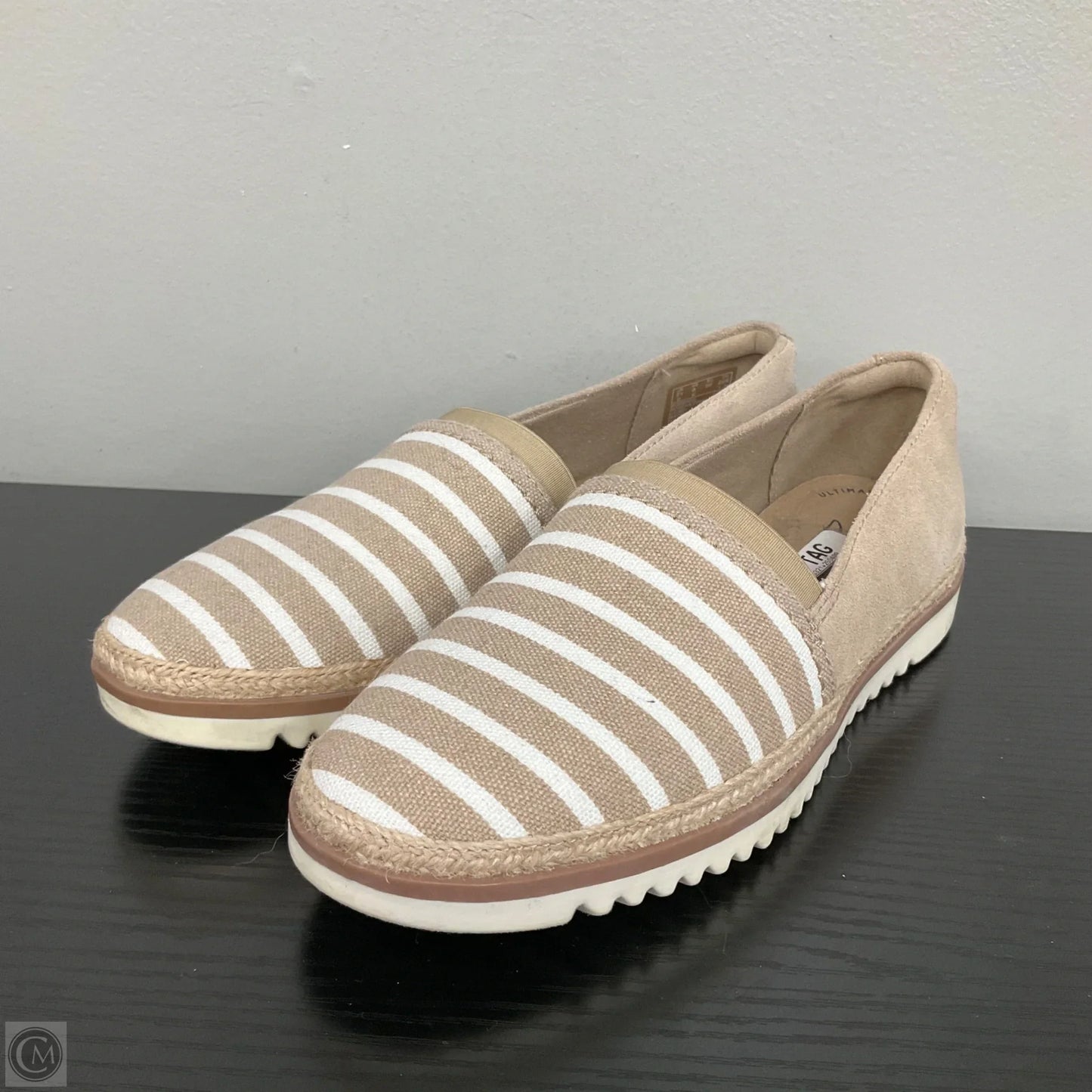 Shoes Flats By Clarks In Striped Pattern, Size: 6