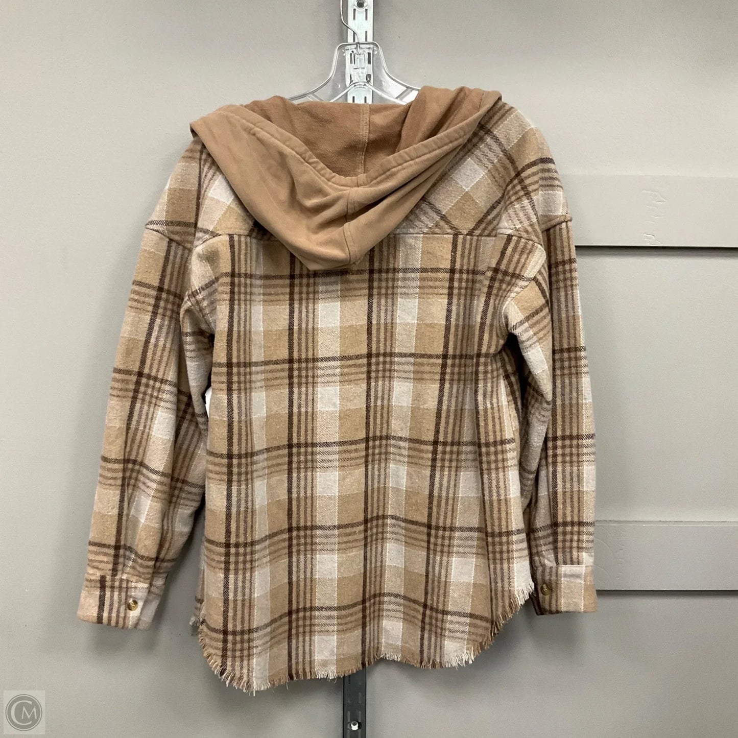 Jacket Shirt By Clothes Mentor In Plaid Pattern, Size: S