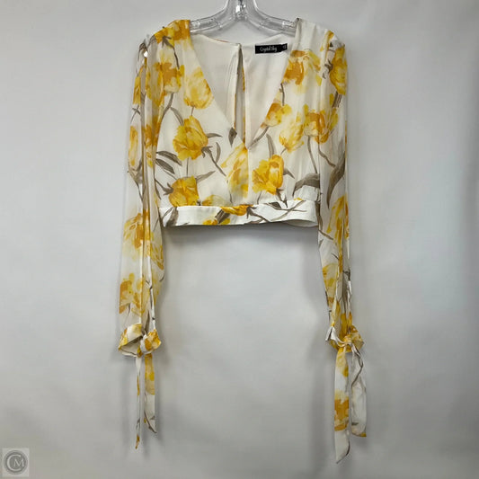 Top Long Sleeve By Cme In Floral Print, Size: L (13)