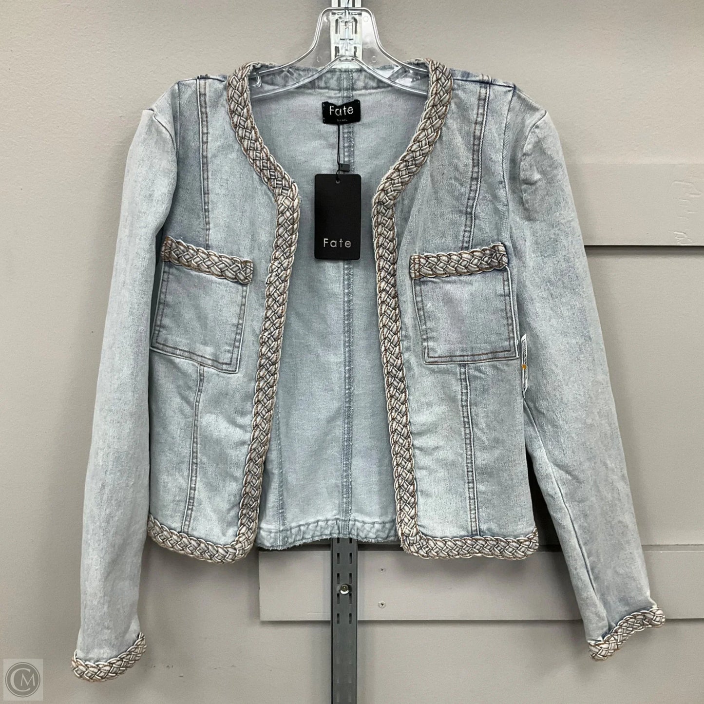 Jacket Denim By Fate In Blue Denim, Size: S