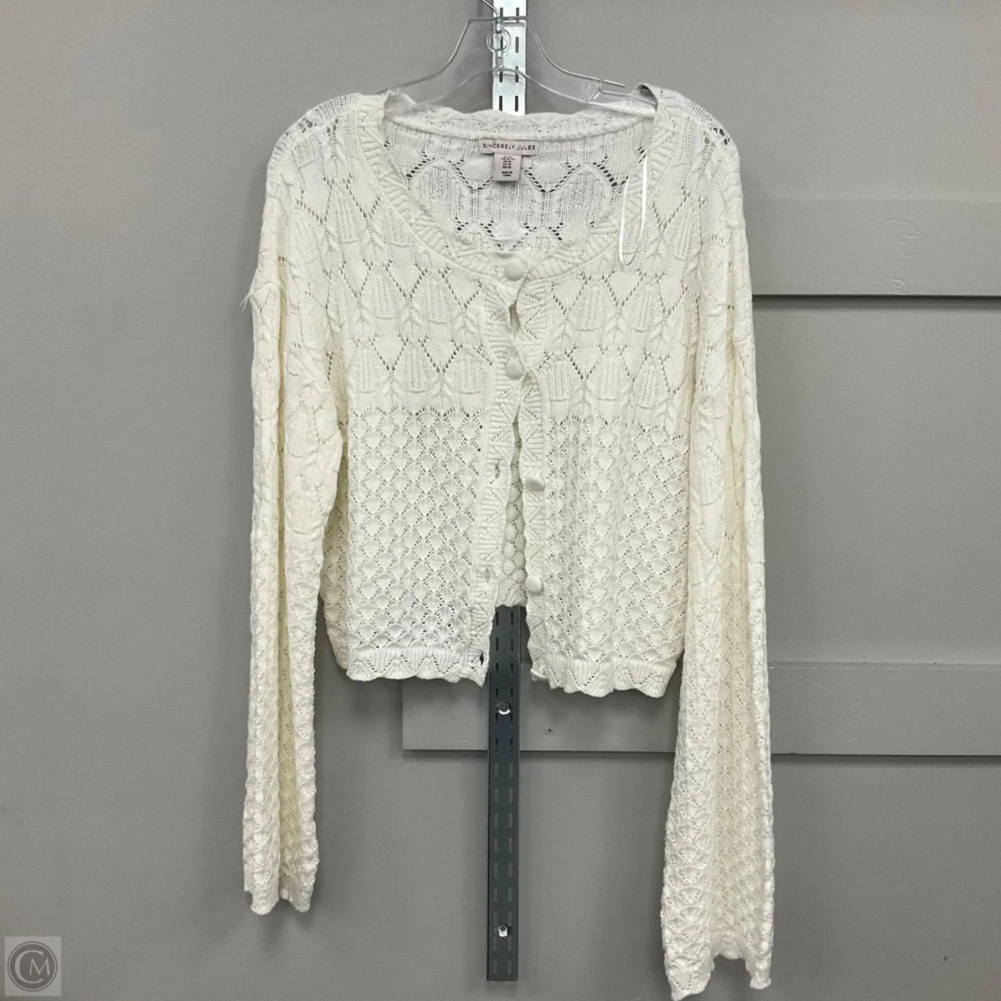 Sweater Cardigan By Sincerely Jules In Cream, Size: Xl