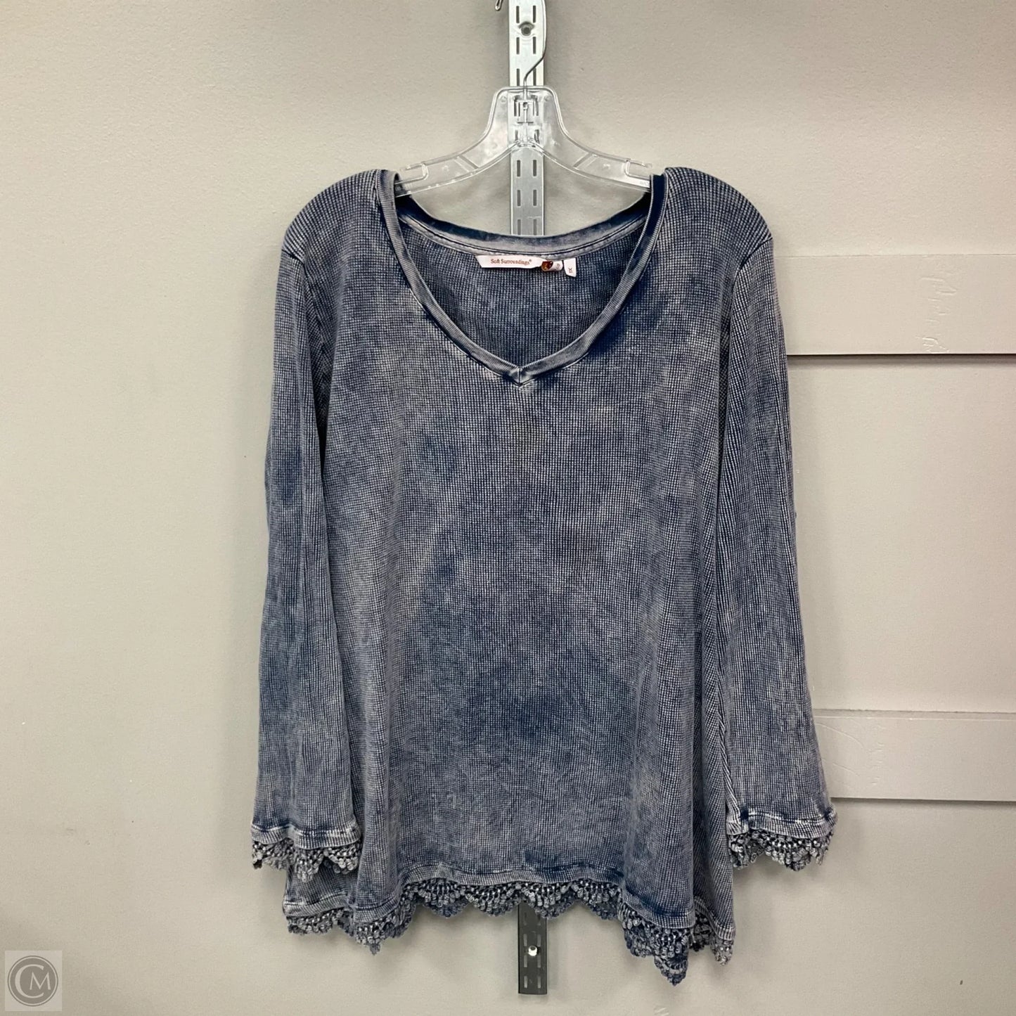 Top Long Sleeve By Soft Surroundings In Blue, Size: 1x