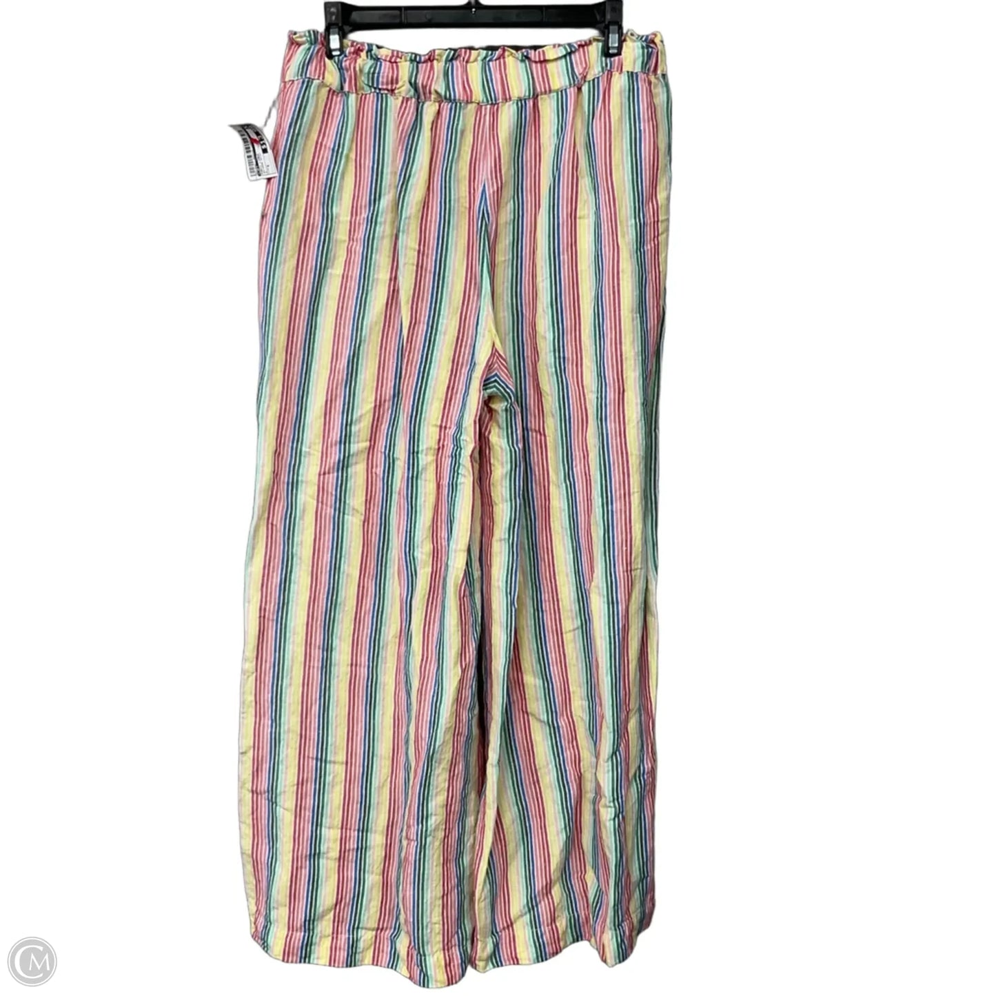 Pants Linen By Loft In Rainbow Print, Size: S