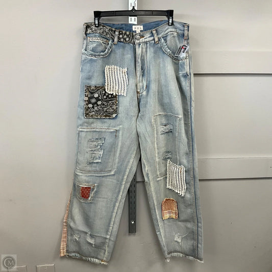 Jeans Straight By Pol In Blue Denim, Size: L