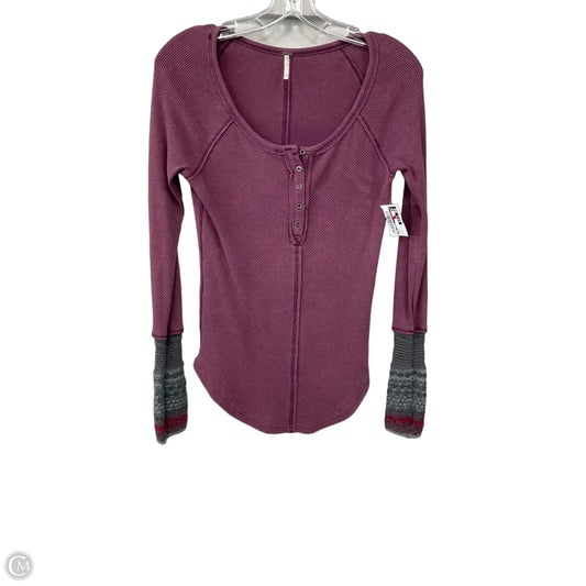 Top Long Sleeve By Free People In Purple, Size: S