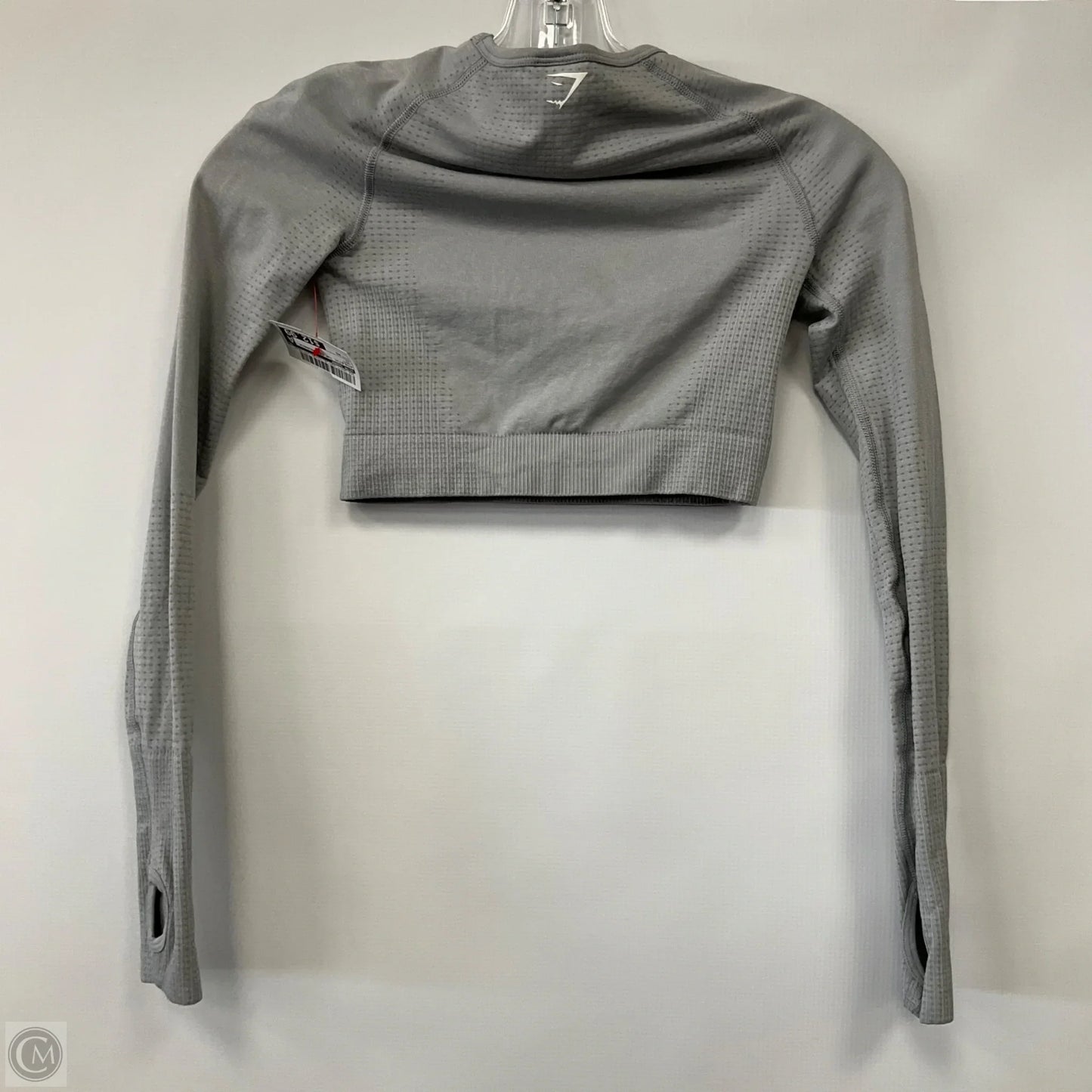 Athletic Top Long Sleeve Crewneck By Gym Shark In Grey, Size: Xs