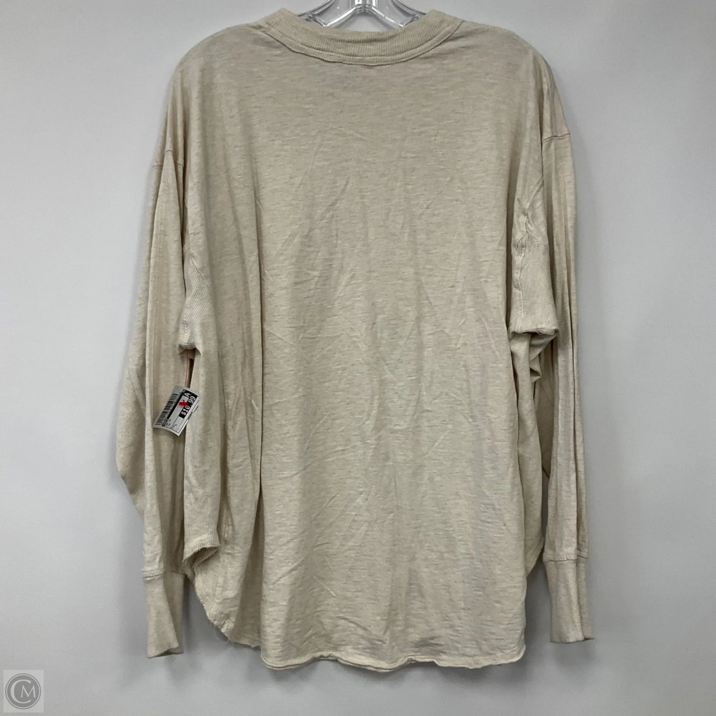 Top Long Sleeve By Aerie In Tan, Size: L