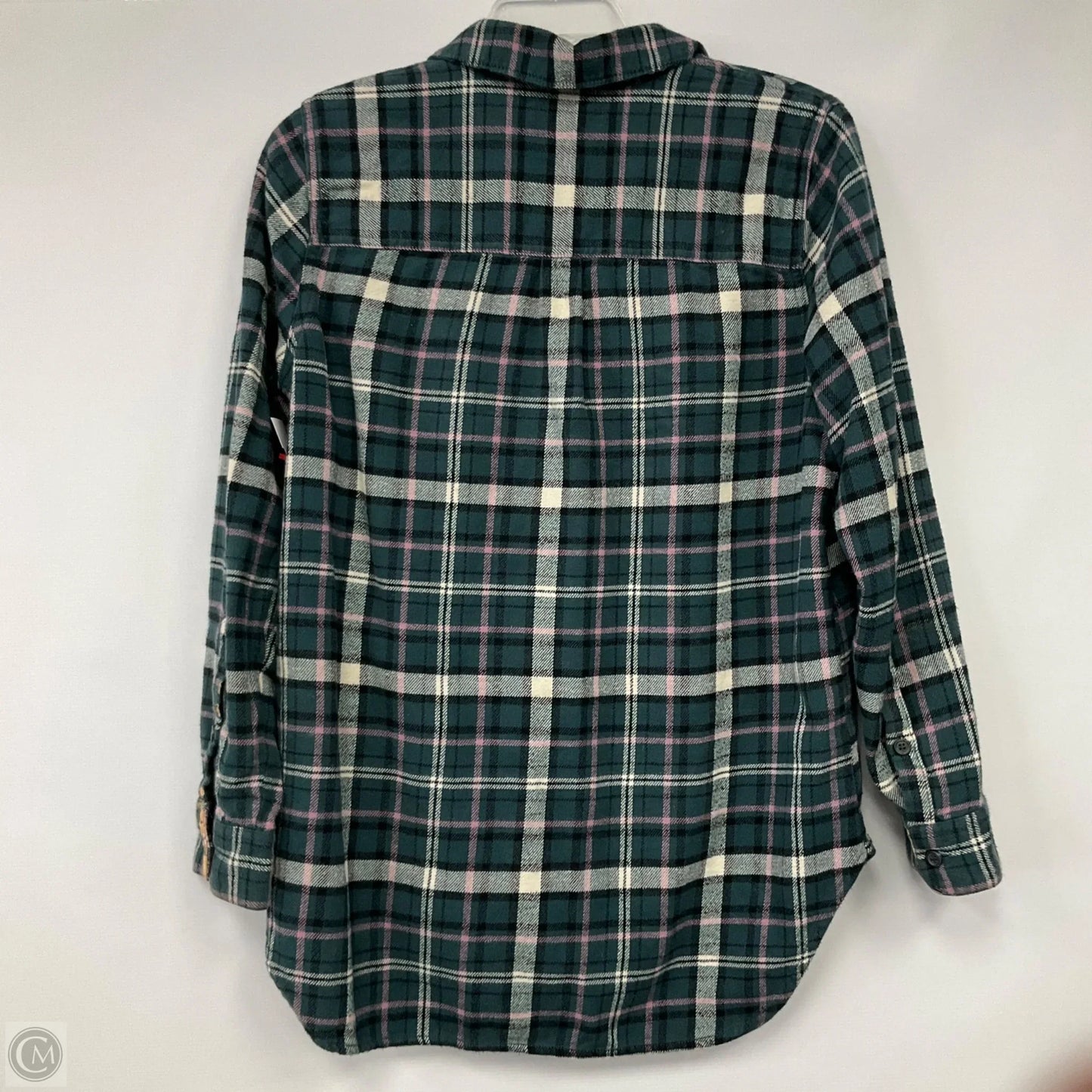 Top Long Sleeve By Madewell In Plaid Pattern, Size: S