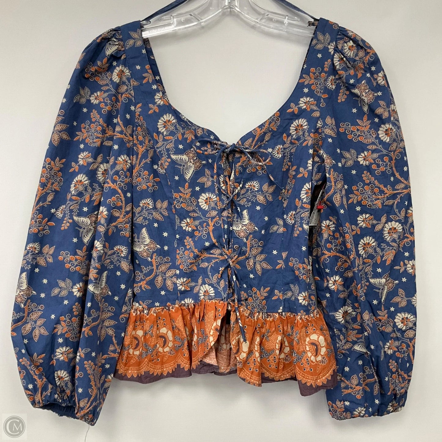 Top Short Sleeve By House Of Harlow In Blue & Orange, Size: S