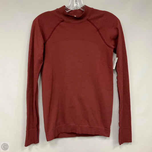 Athletic Top Long Sleeve Crewneck By Lululemon In Red, Size: M