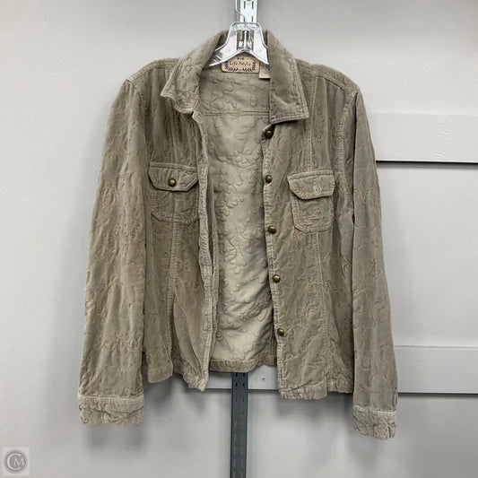 Jacket Shirt By Life Style Fashions Inc In Green, Size: L