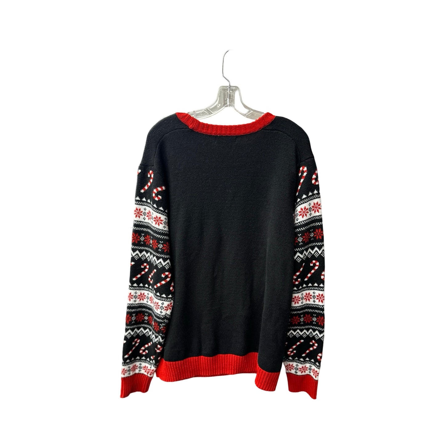 Christmas Sweater By Clothes Mentor In Black & Red, Size: Xxl