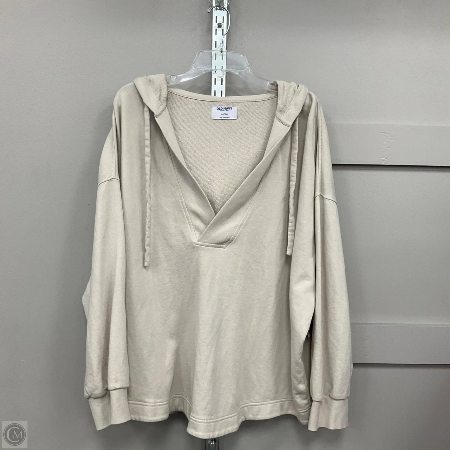Sweatshirt Hoodie By Old Navy In Tan, Size: 3x