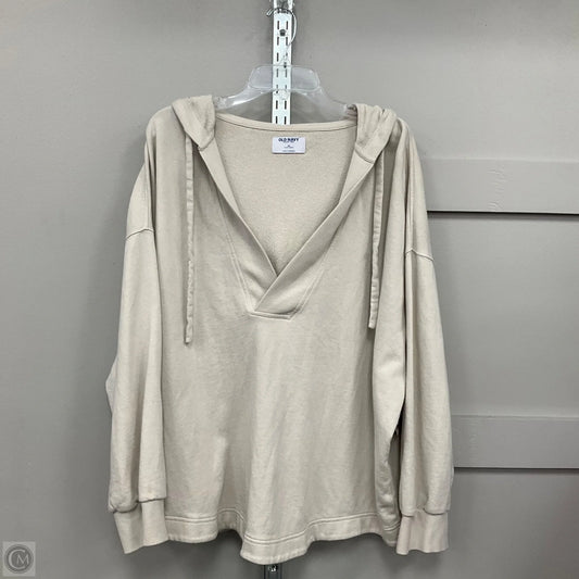 Sweatshirt Hoodie By Old Navy In Tan, Size: 3x