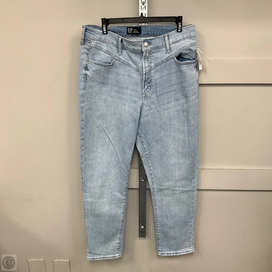 Jeans Straight By Gap In Blue Denim, Size: 14