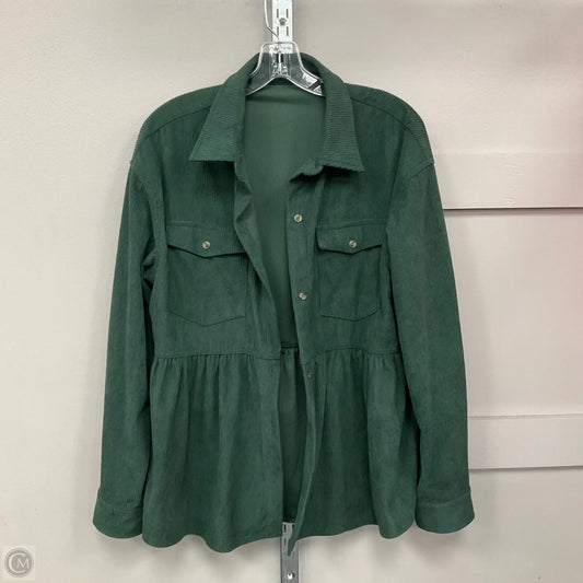 Jacket Shirt By Cmf In Green, Size: Xxl
