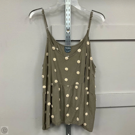 Top Sleeveless By Arula In Green, Size: 2x
