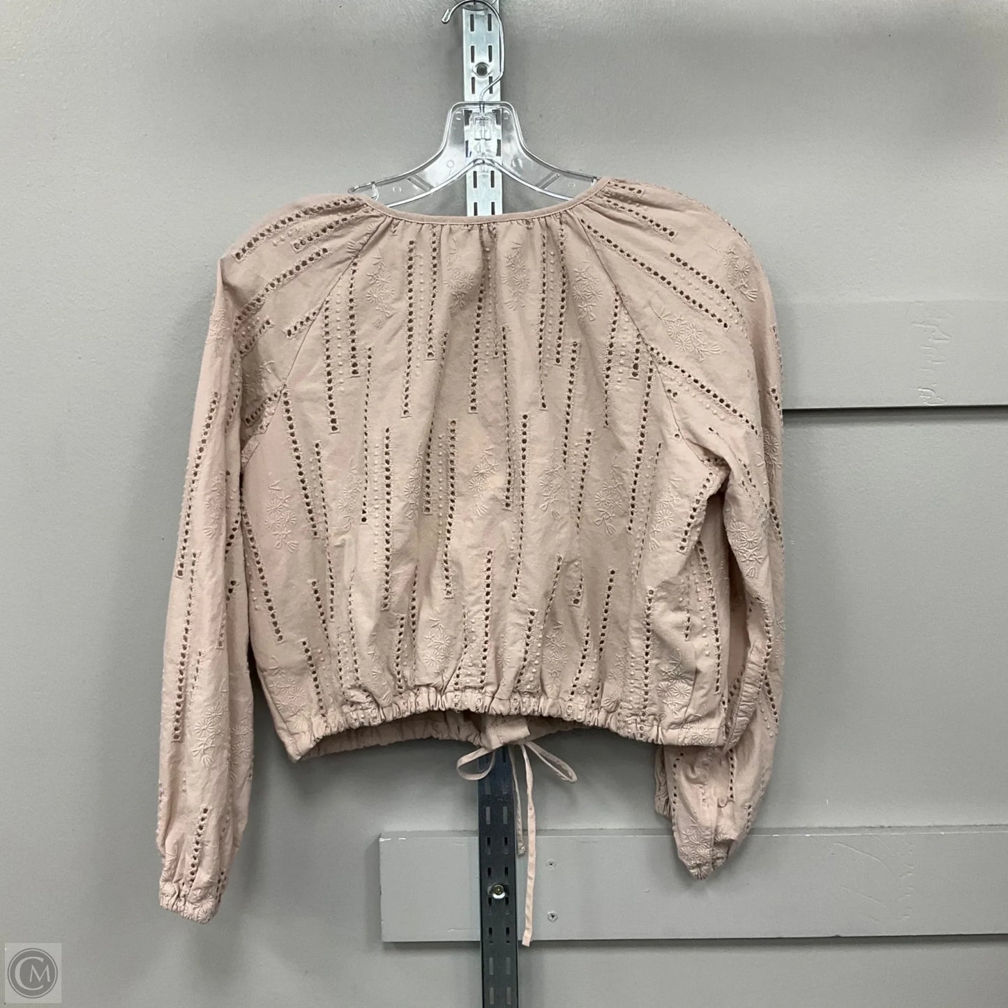 Top Long Sleeve By Ophelia Roe In Tan, Size: M