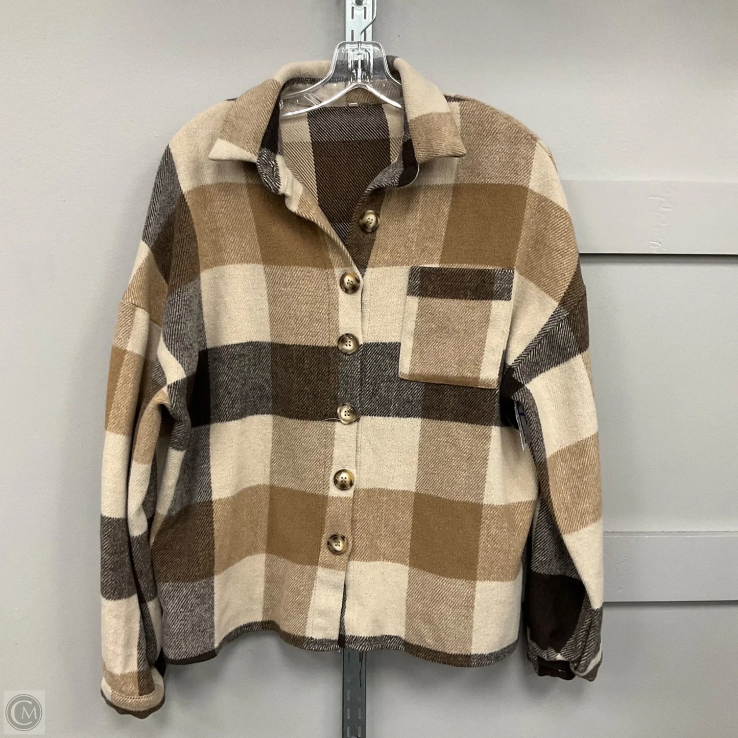 Jacket Shirt By Cmf In Brown, Size: Xl