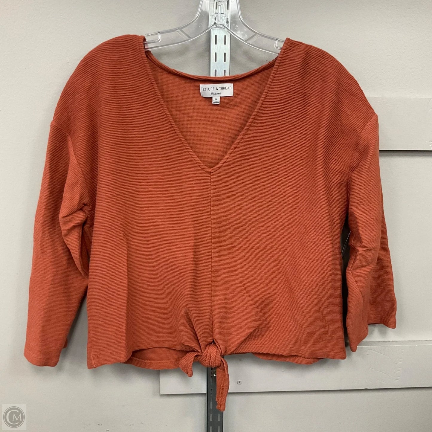 Top Long Sleeve By Madewell In Orange, Size: Xl