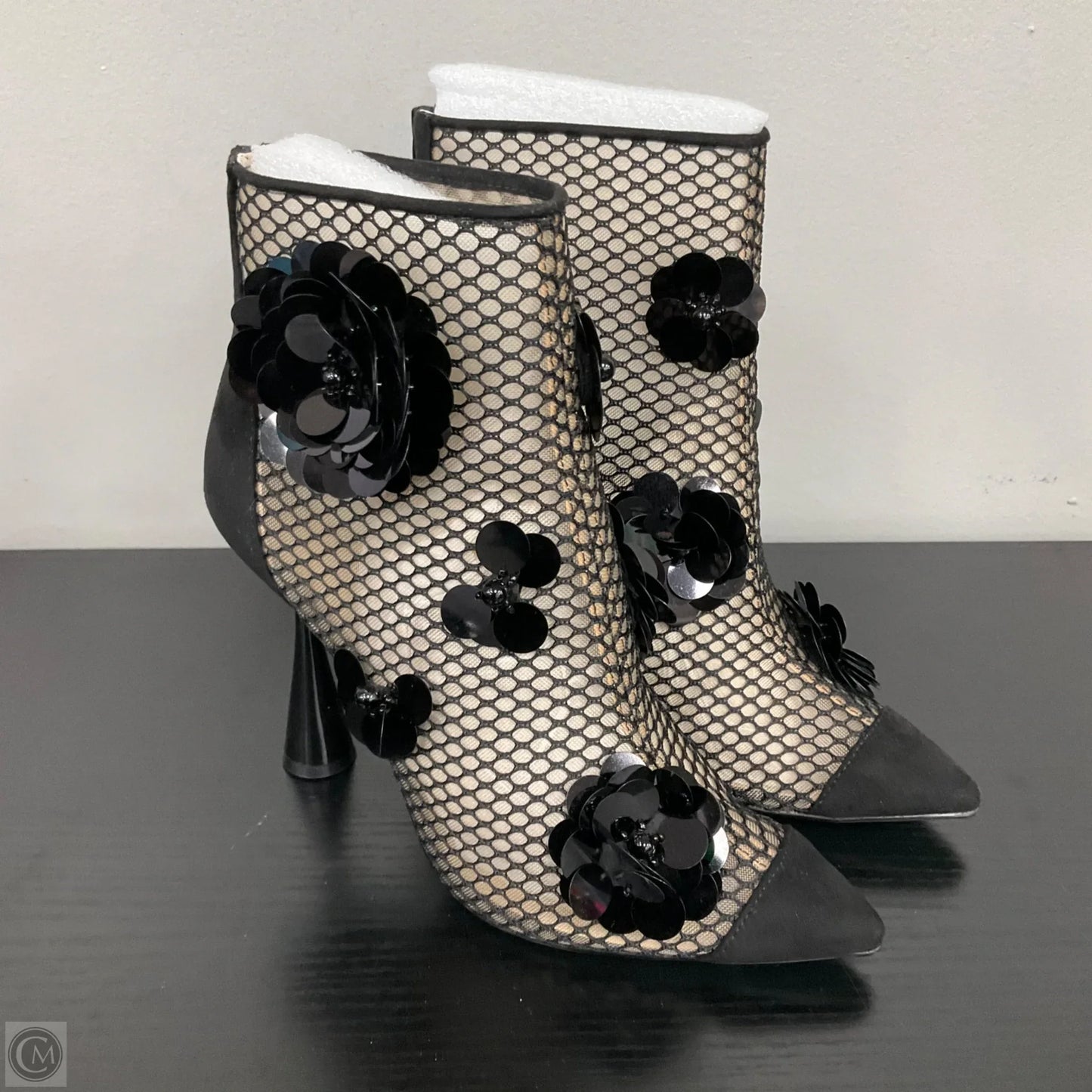 Boots Ankle Heels By Betsey Johnson In Black, Size: 8.5