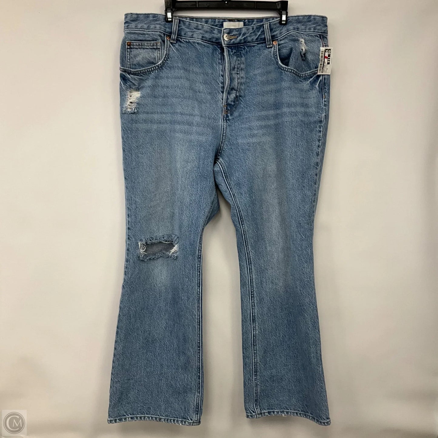 Jeans Wide Leg By H&m In Blue Denim, Size: 14