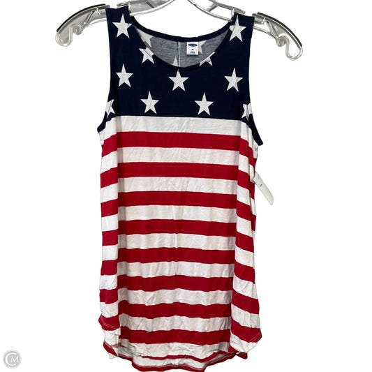 Top Sleeveless By Old Navy In Blue Red & White, Size: Xs