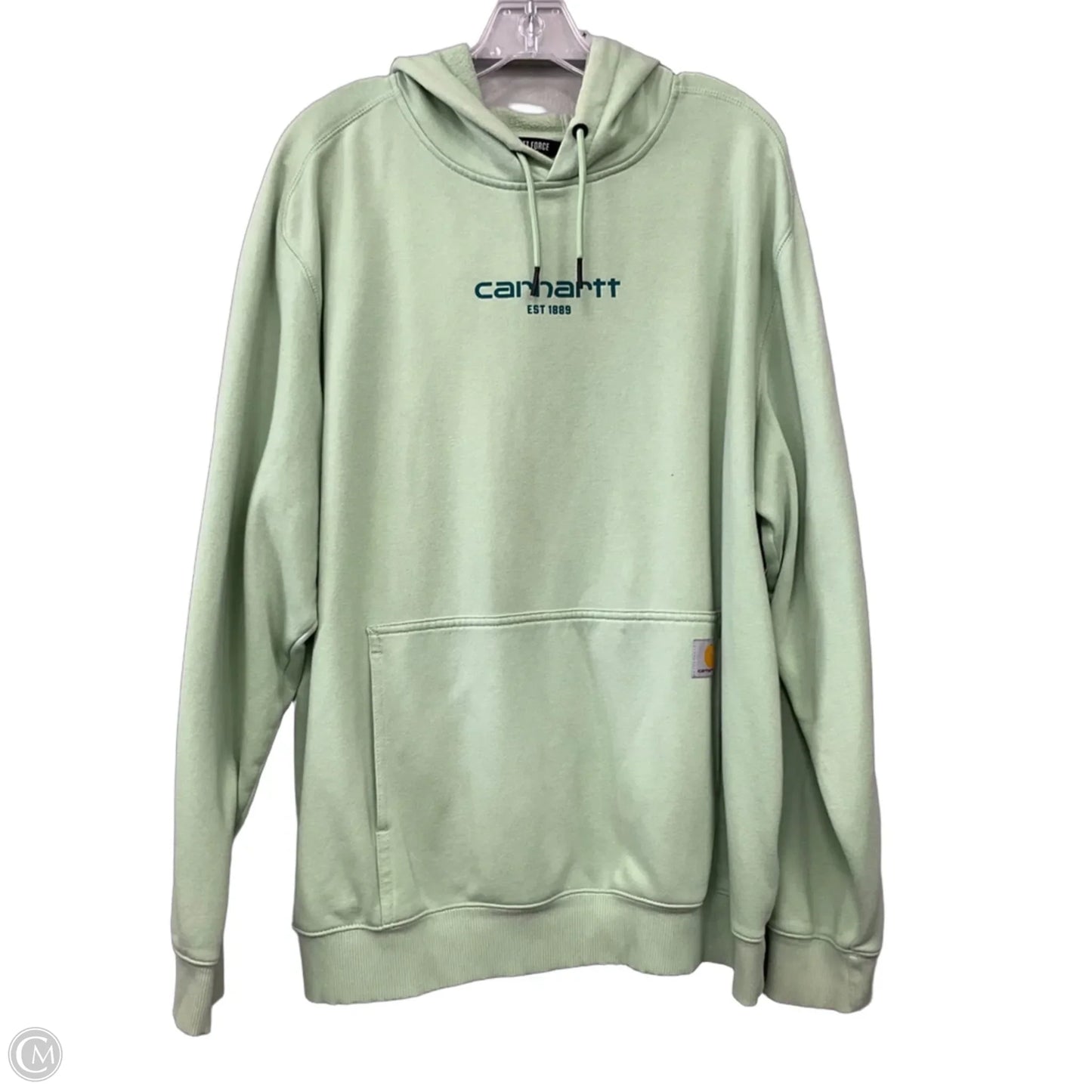 Sweatshirt Hoodie By Carhartt In Green, Size: Xl