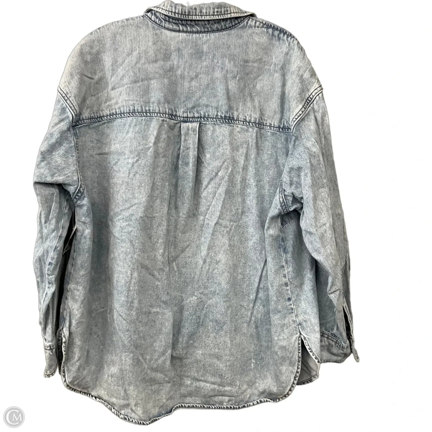 Jacket Shirt By Universal Thread In Blue Denim, Size: Xxl