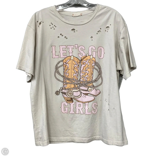 Top Short Sleeve By Altard State In Cream, Size: M
