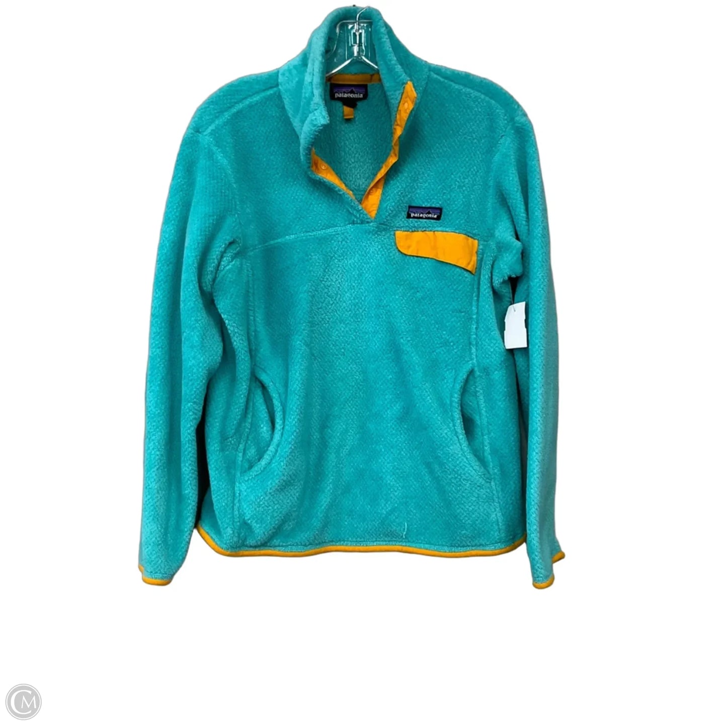 Sweatshirt Collar By Patagonia In Teal, Size: L