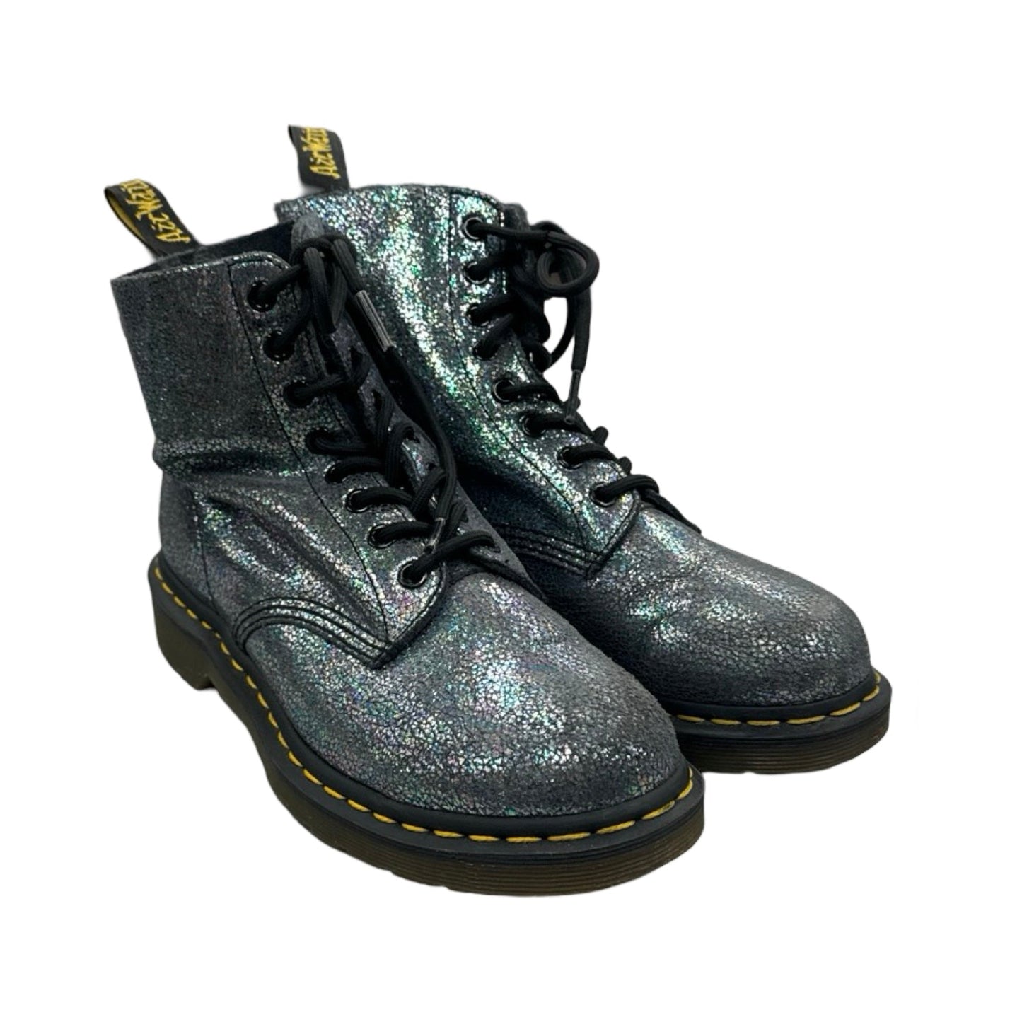 Boots Combat By Dr Martens In Silver, Size: 7