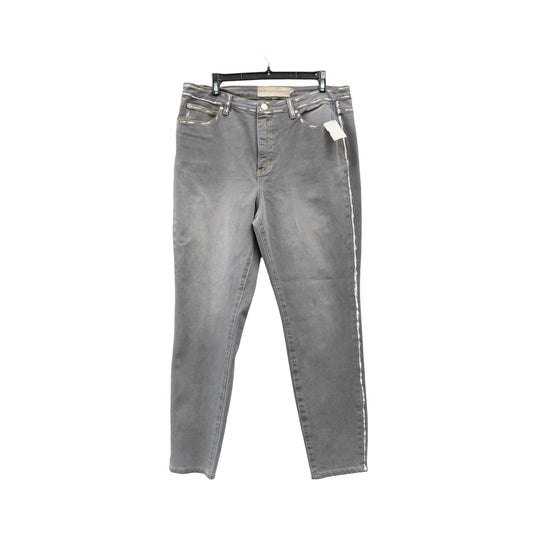 Jeans Straight By Soft Surroundings In Grey, Size: 14