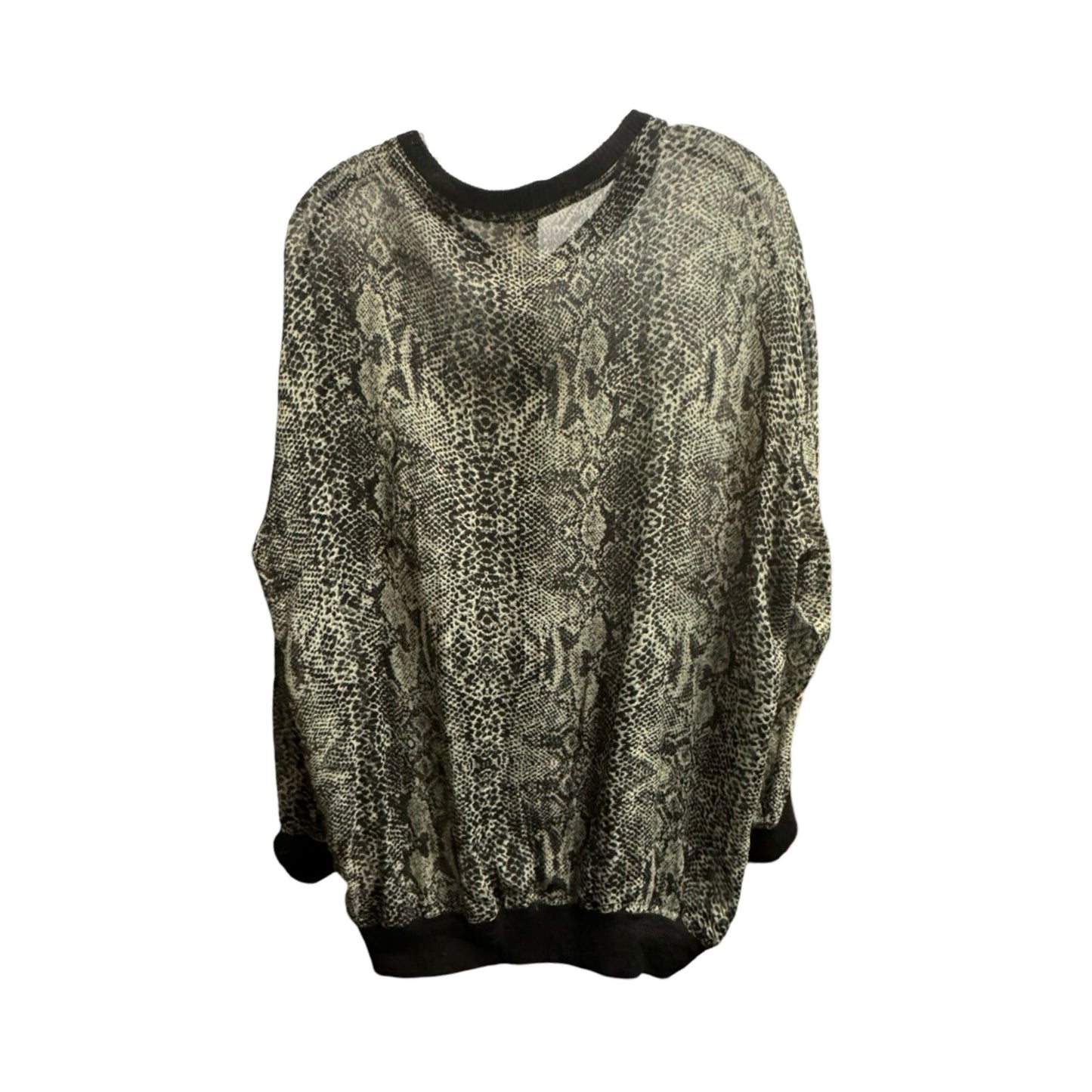 Top Long Sleeve By Free People In Green, Size: S