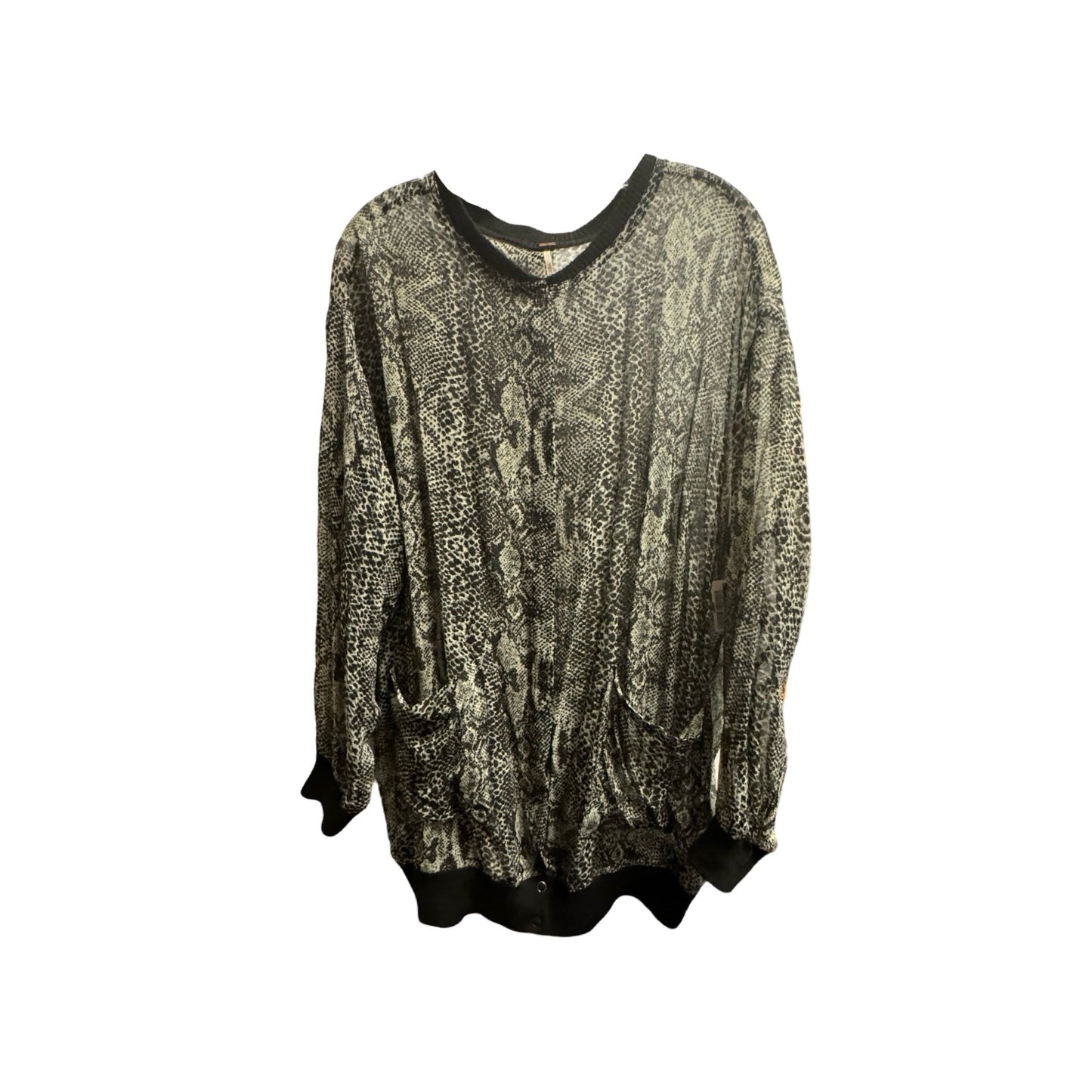 Top Long Sleeve By Free People In Green, Size: S