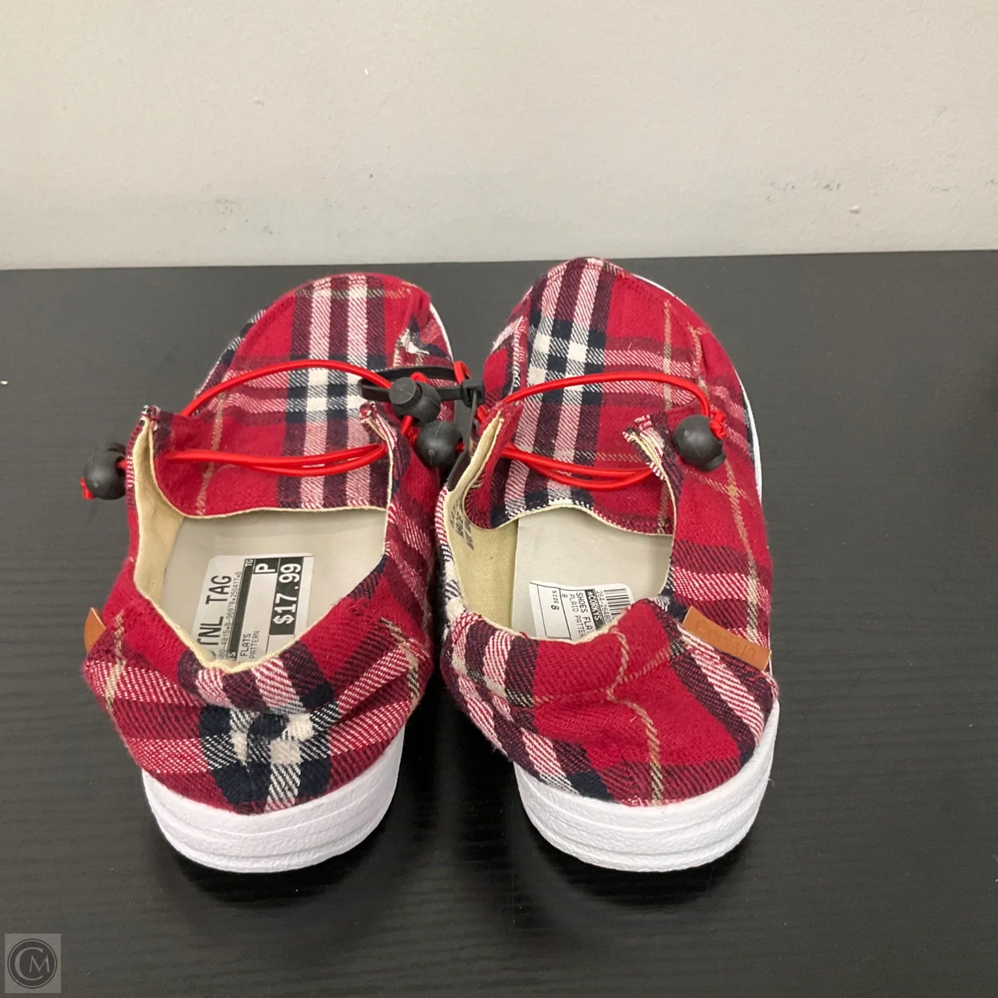 Shoes Flats By Corkys In Plaid Pattern, Size: 8