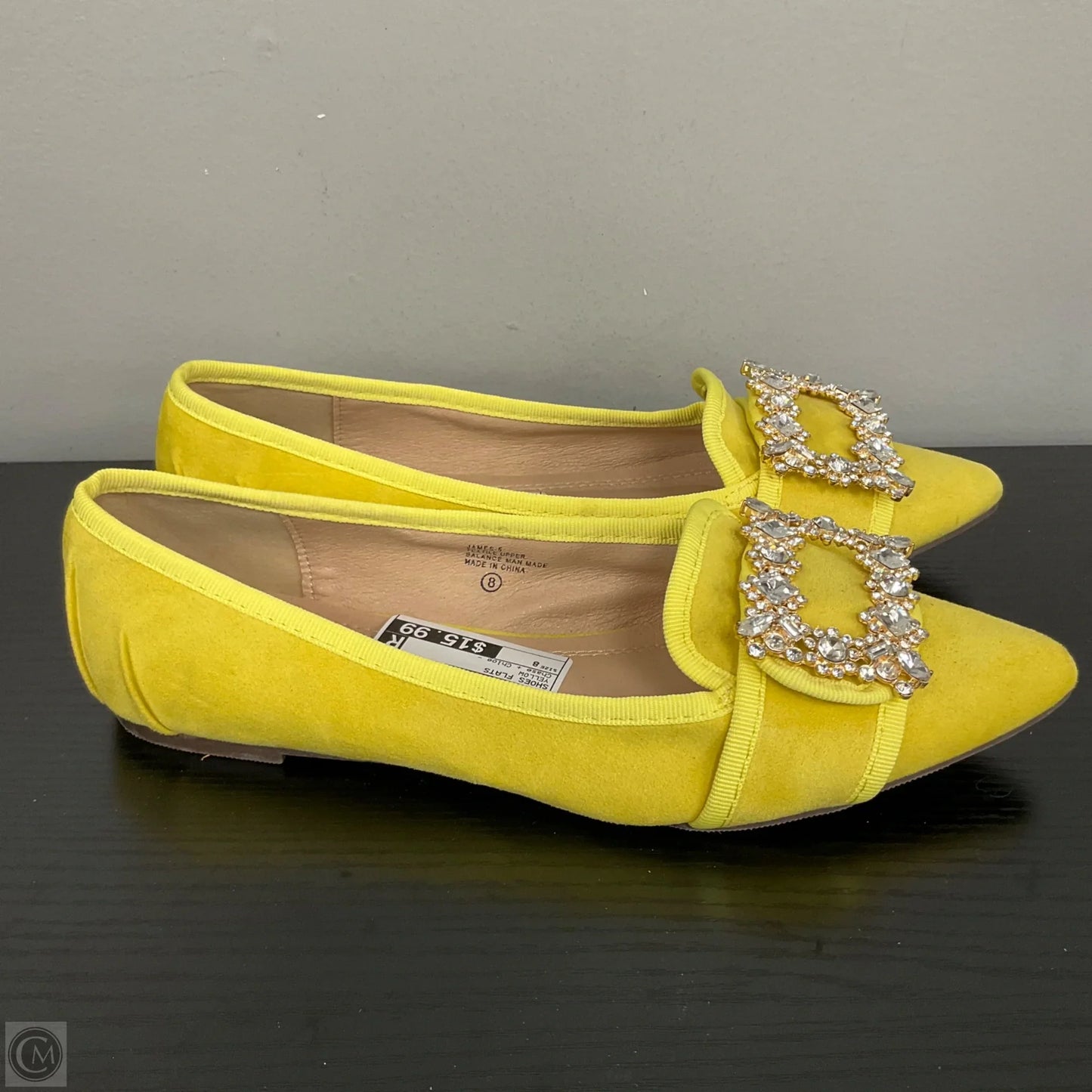Shoes Flats By Clothes Mentor In Yellow, Size: 8