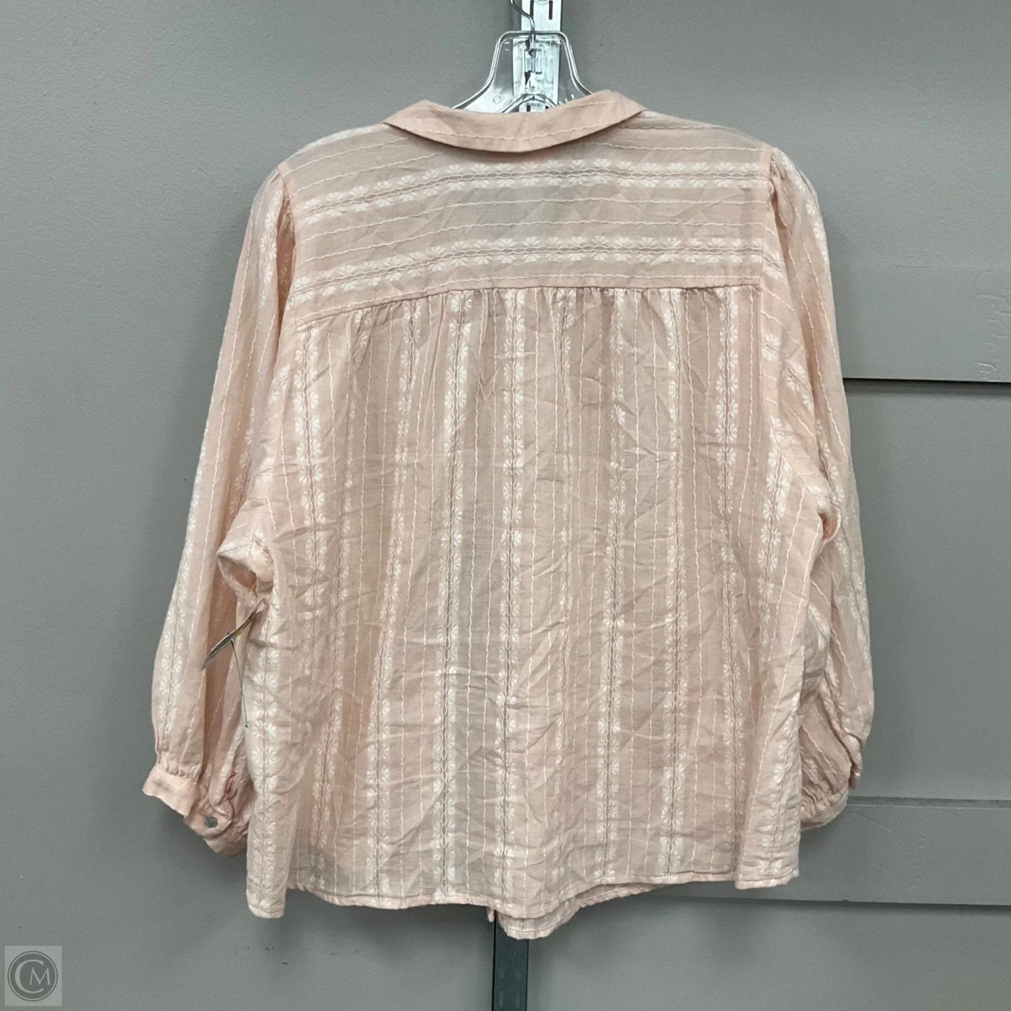 Top Long Sleeve By LC Lauren Conrad In Peach, Size: Xl