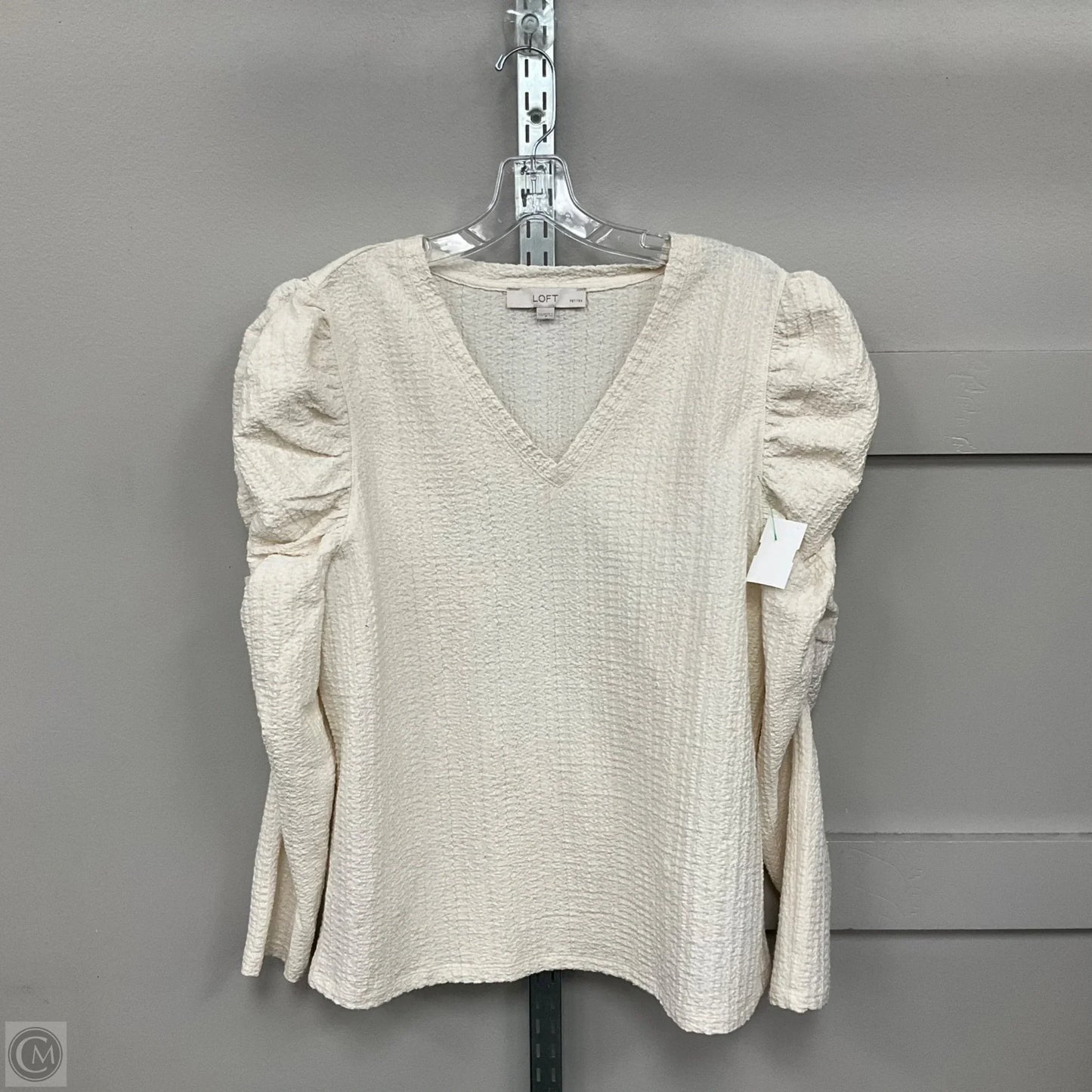 Top Long Sleeve By Loft In Cream, Size: Xxl