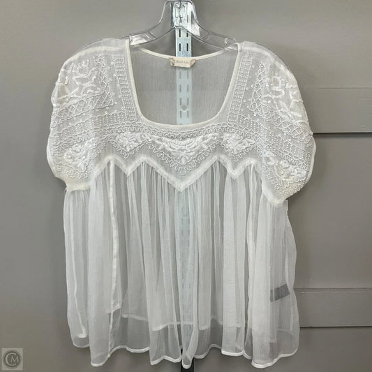 Top Short Sleeve By Altard State In White, Size: L